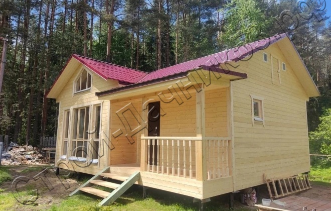 4 Каркасный дом Д-18, 8x67м, 56 М², Тверская область, Вышневолоцкий район, ст. Тверца (12)